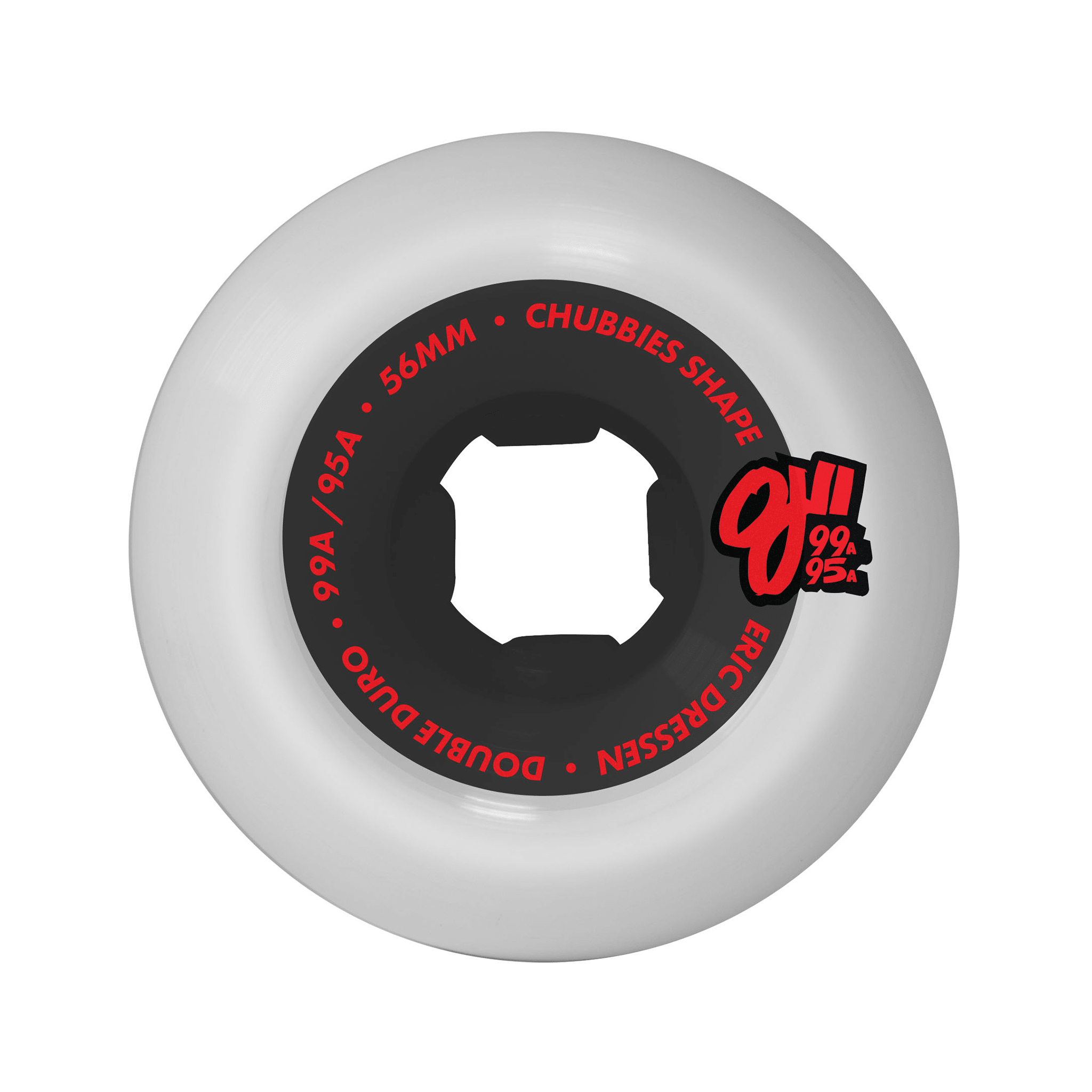 OJ Wheels Eric Dressen Rose Skull Double Duro 56mm Skateboard Wheels 99a/95a - 7B Boardshop