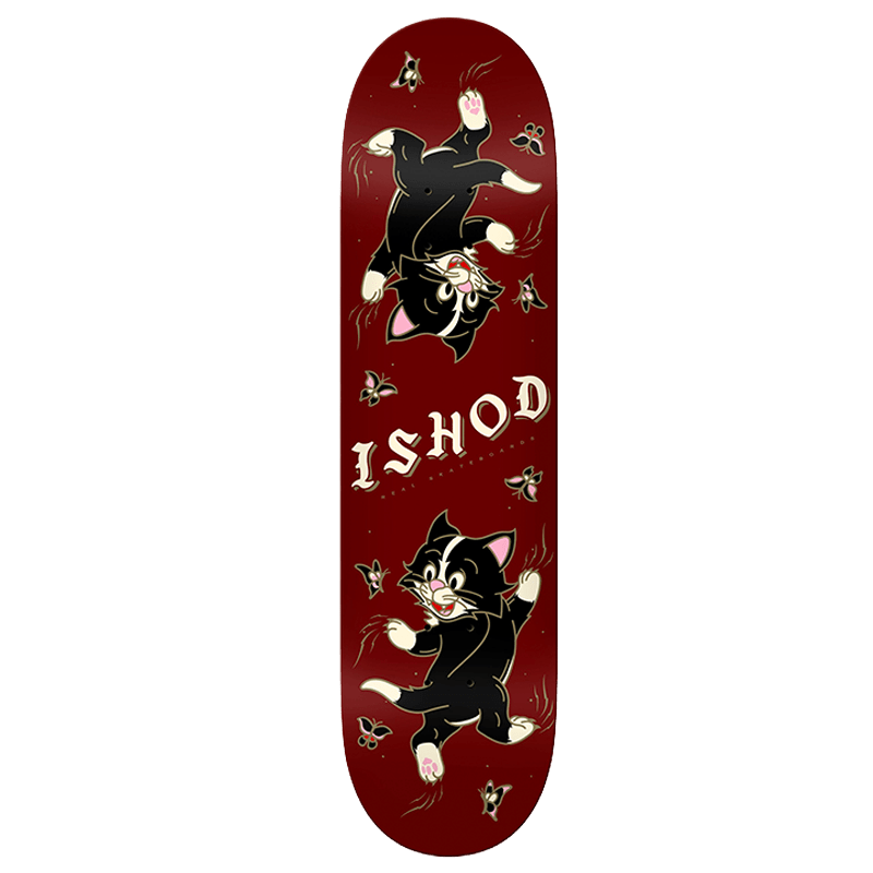 Real Ishod Wair Kitten Scratch Twin Tail Skateboard Deck - 7B Boardshop
