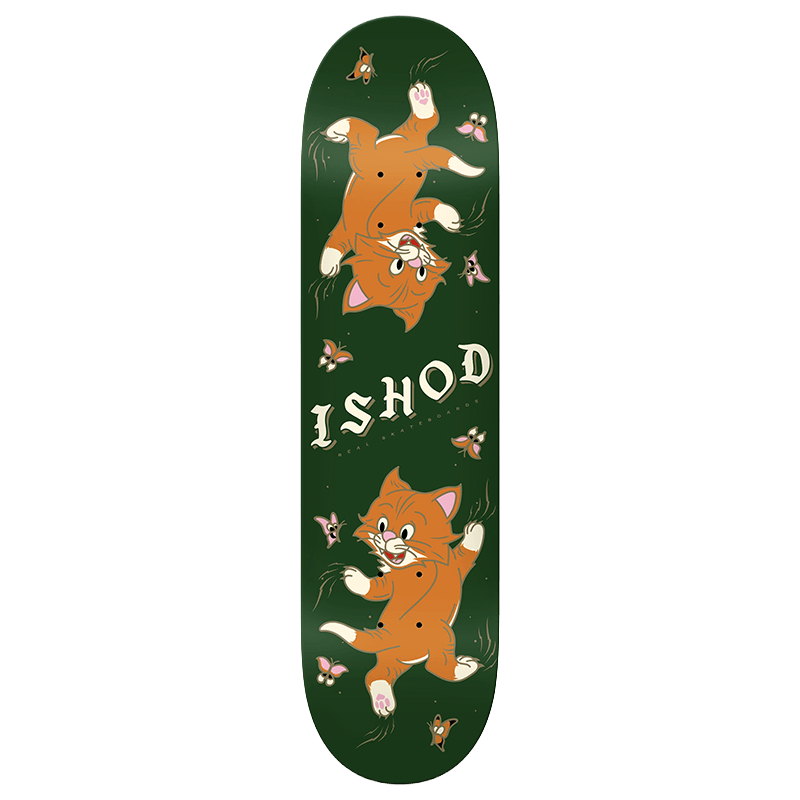 Real Ishod Wair Kitten Scratch Twin Tail Skateboard Deck - 7B Boardshop