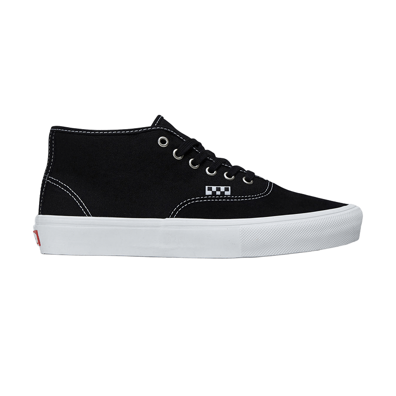 Vans Skate Authentic Mid Men's Skate Shoe - Black/White - 7B Boardshop