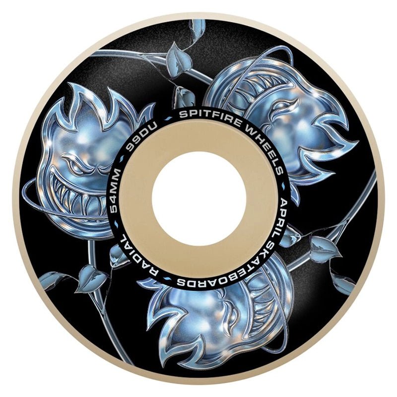 Spitfire F4 99 Duros x April Big Head Rose Natural 54mm Skateboard Wheels - 7B Boardshop