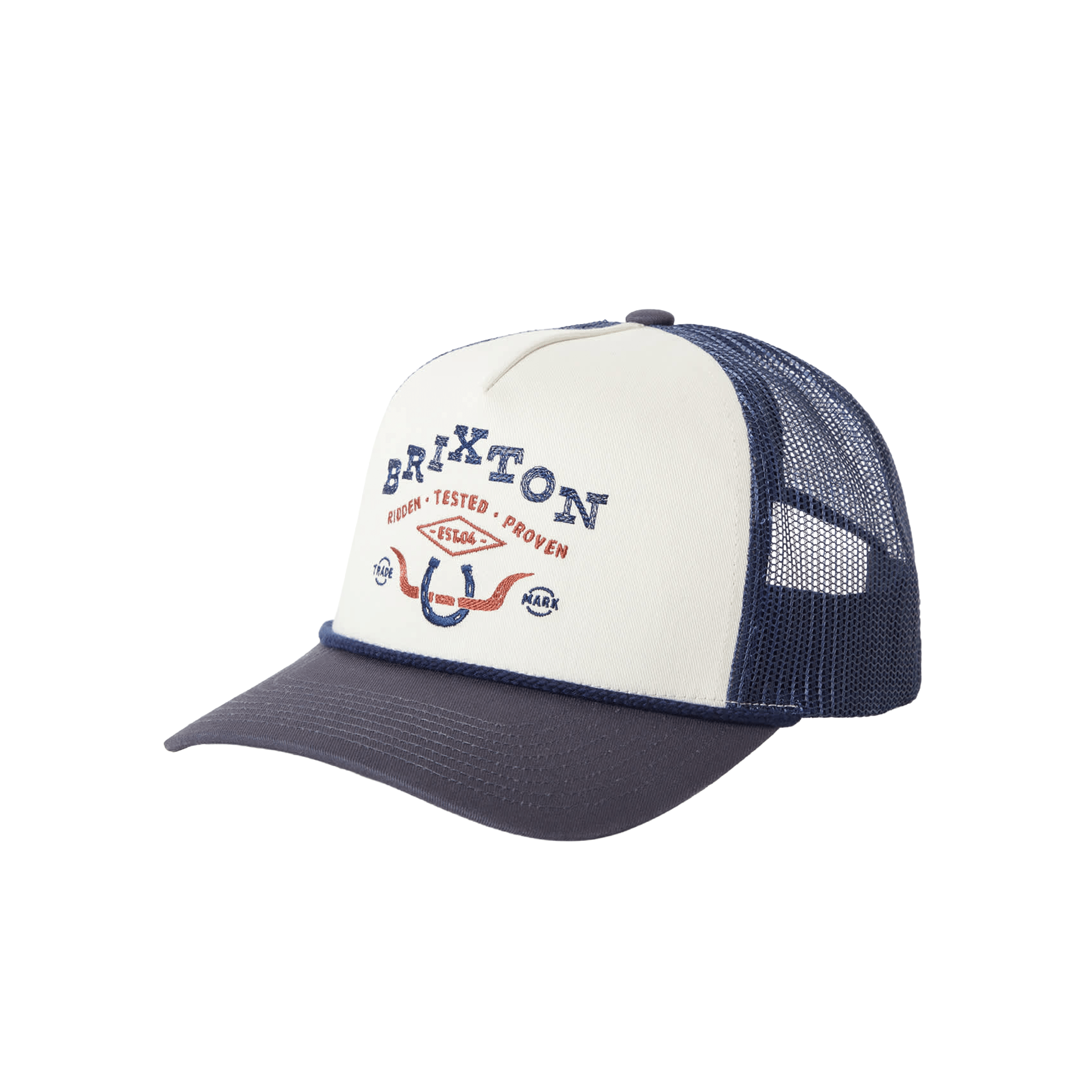 Brixton Beekman NetPlus Trucker Hat – Off White/Navy - 7B Boardshop