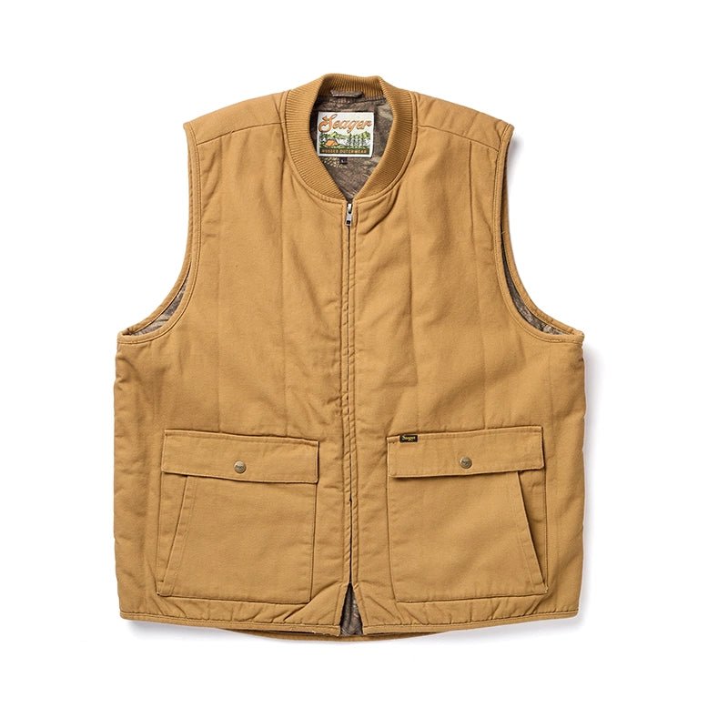 Seager Bison Duck Canvas Vest - Bronze - 7B Boardshop