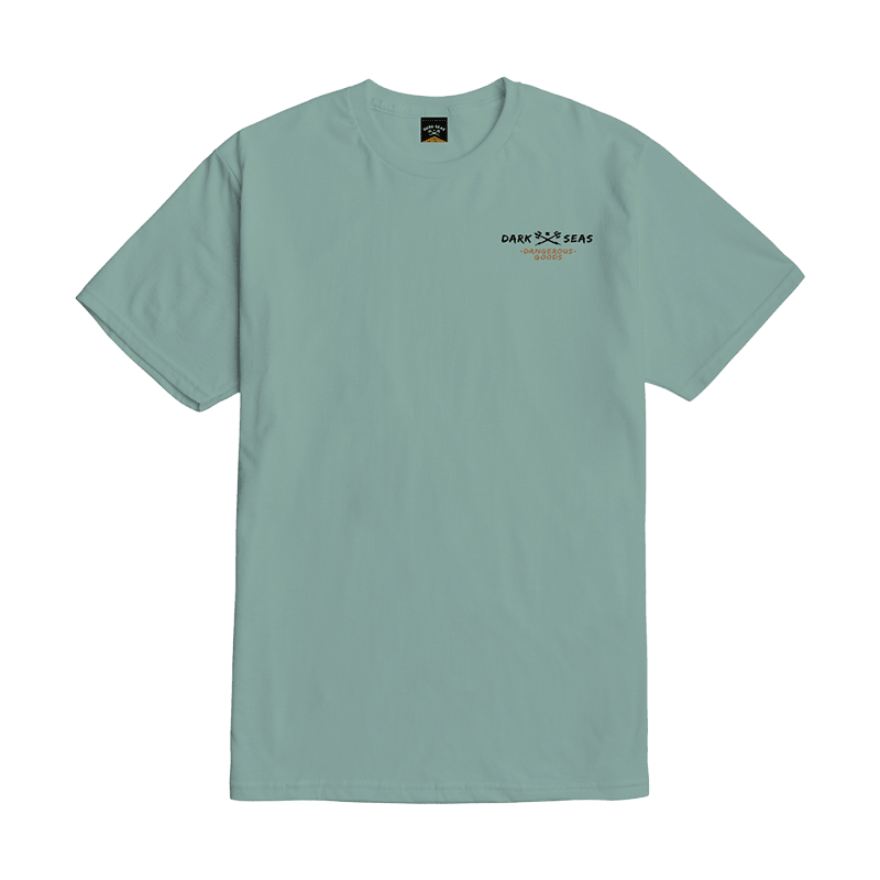 Dark Seas Bite First Men's S/S Tee – Dusty Blue - 7B Boardshop