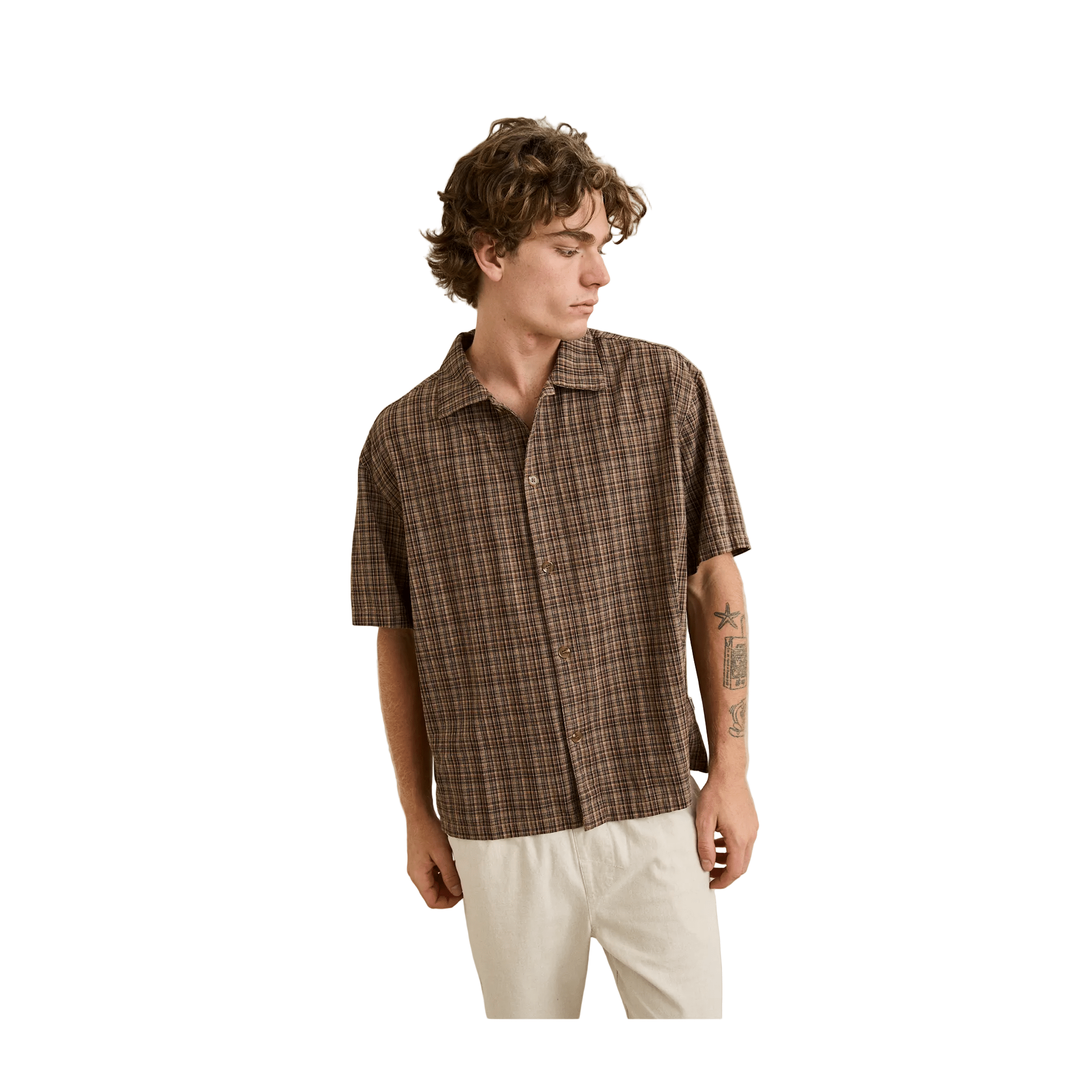Rhythm Relaxed Brady Check S/S Shirt - 7B Boardshop