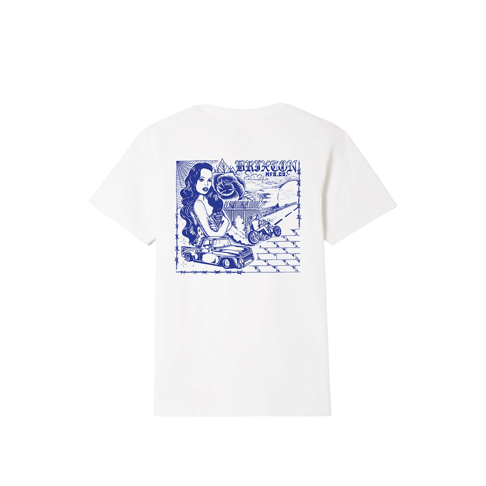 Brixton Cisco T-Shirt - White - 7B Boardshop