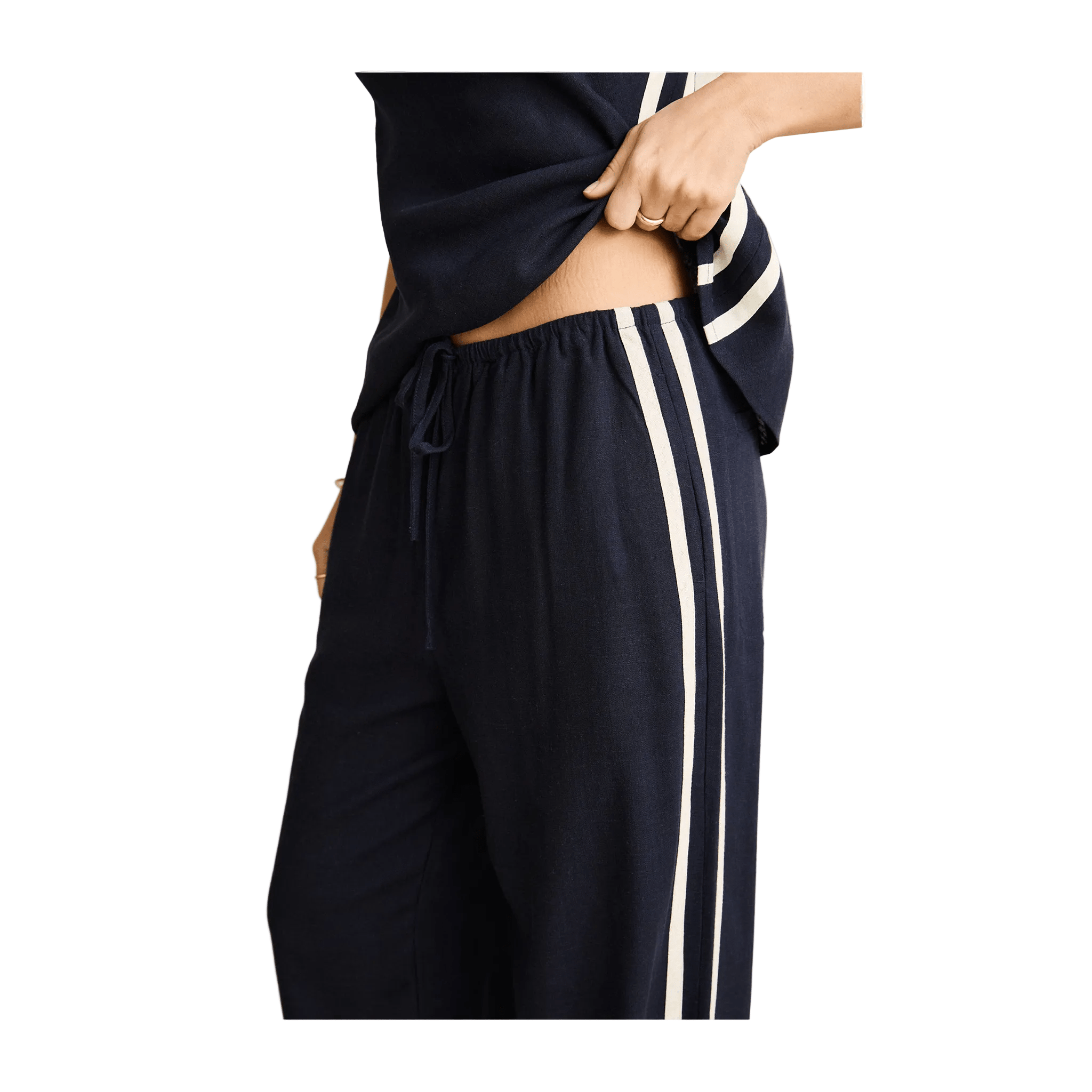 Rhythm Contrast Linen Track Pant - 7B Boardshop