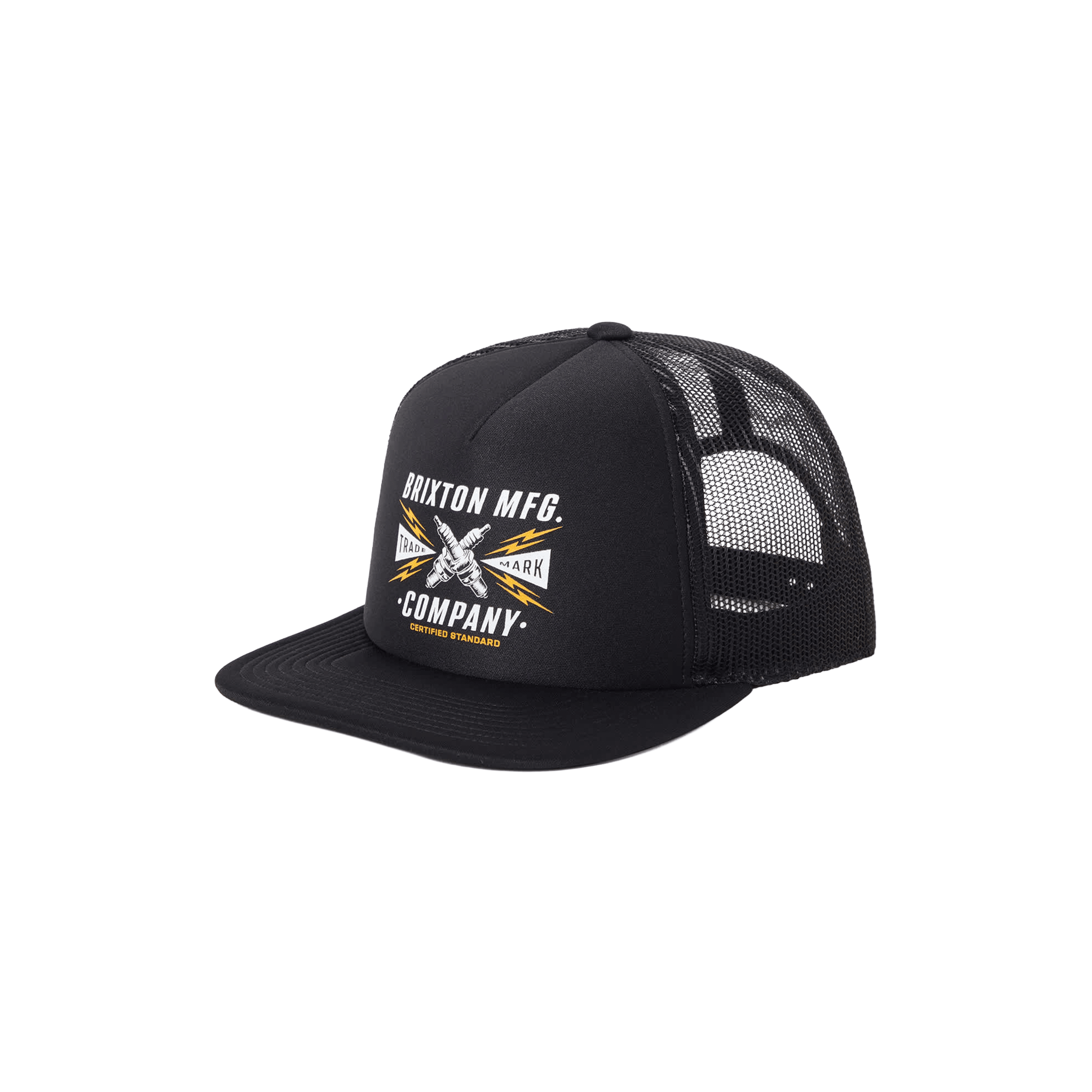 Brixton Danton Netplus Trucker Hat - Black/Black - 7B Boardshop