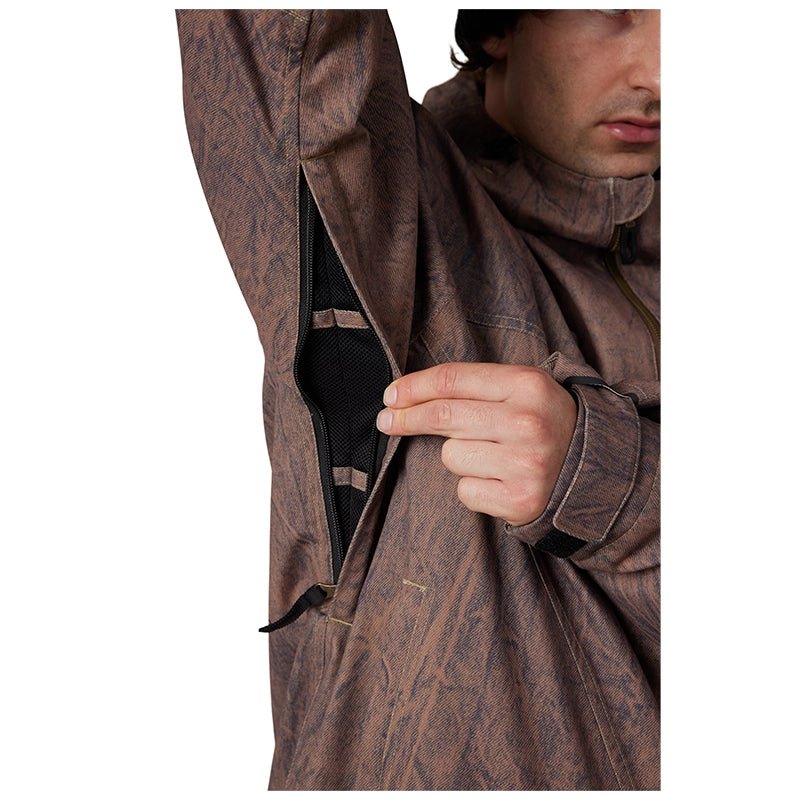 686 Men's Dojo Shell Jacket – Brown Crinkle Wash / Black - 7B Boardshop