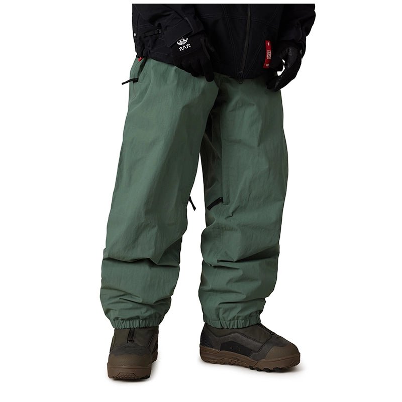 686 Men's Dojo Shell Pant – Brown Crinkle Wash / Faded Green Crinkle / Black - 7B Boardshop