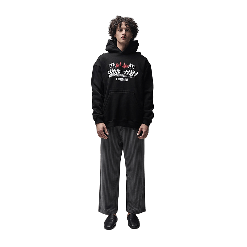 Former Engineered Hoodie Men's Fleece Sweatshirt – Black - 7B Boardshop