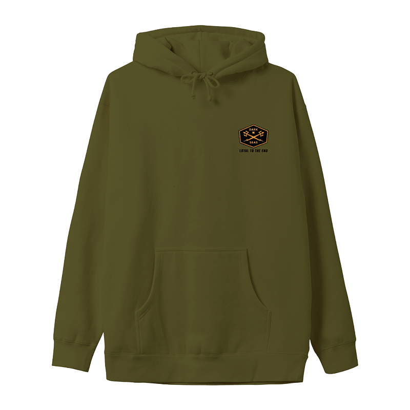 Dark Seas Faithful Friend Men's Fleece Hoodie – Army - 7B Boardshop