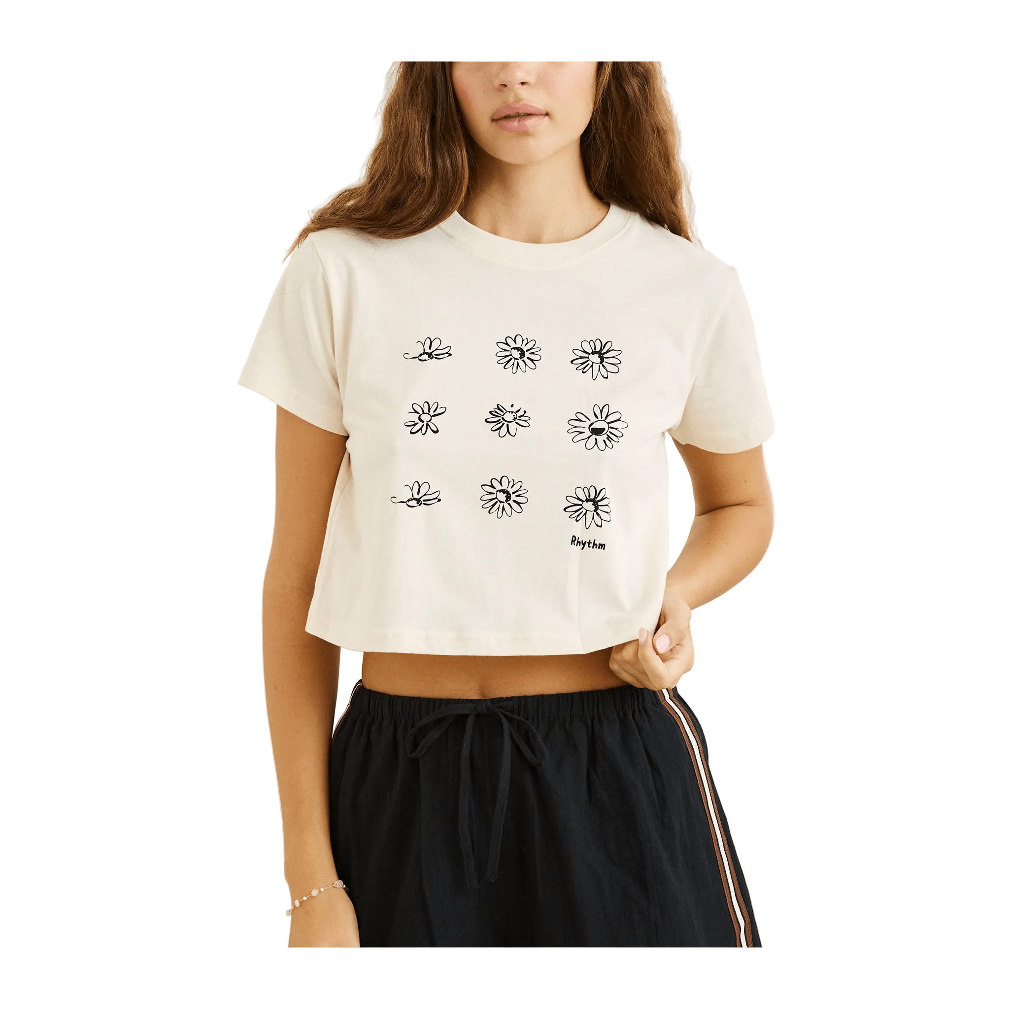 Rhythm Georgia Floral Crop Crew Tee - 7B Boardshop