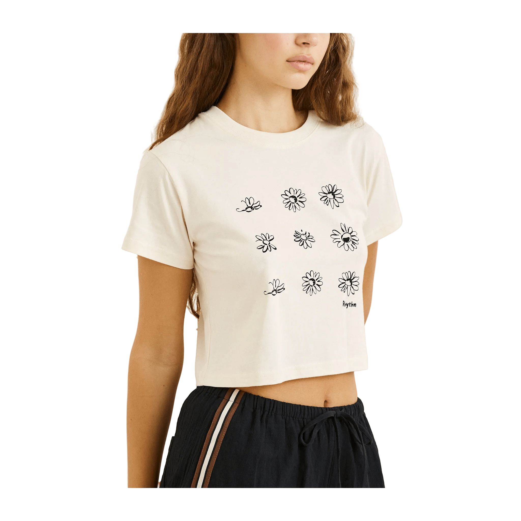 Rhythm Georgia Floral Crop Crew Tee - 7B Boardshop