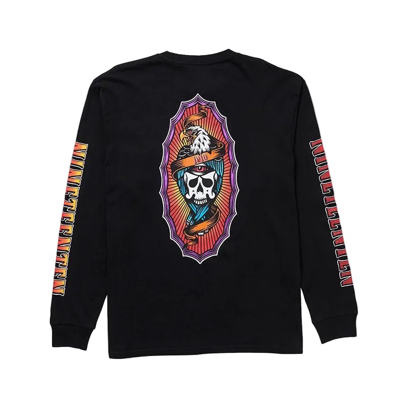 1910 Hawks On The Run Men's L/S Tee - Black - 7B Boardshop