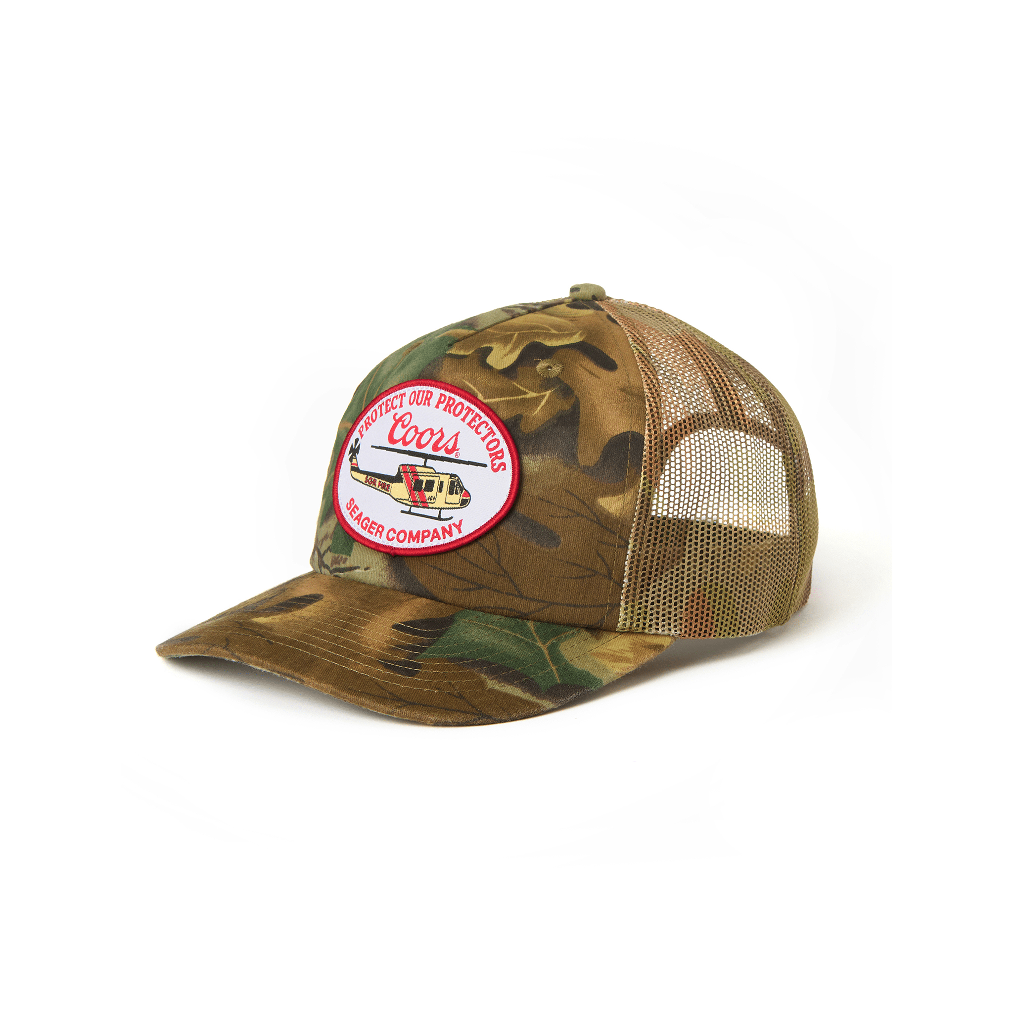 Seager X Coors Banquet Helo Trucker Camo - 7B Boardshop