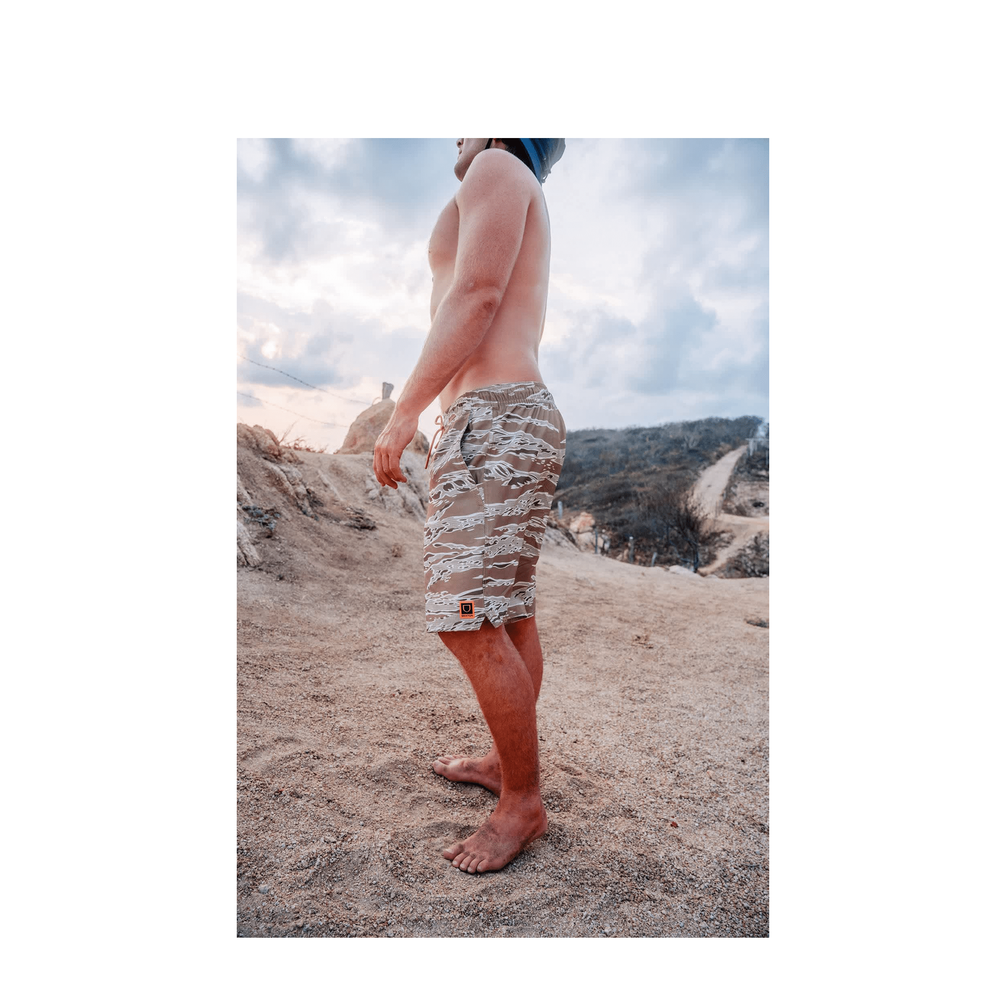 Brixton Journey Active Short - Desert Tiger Camo - 7B Boardshop