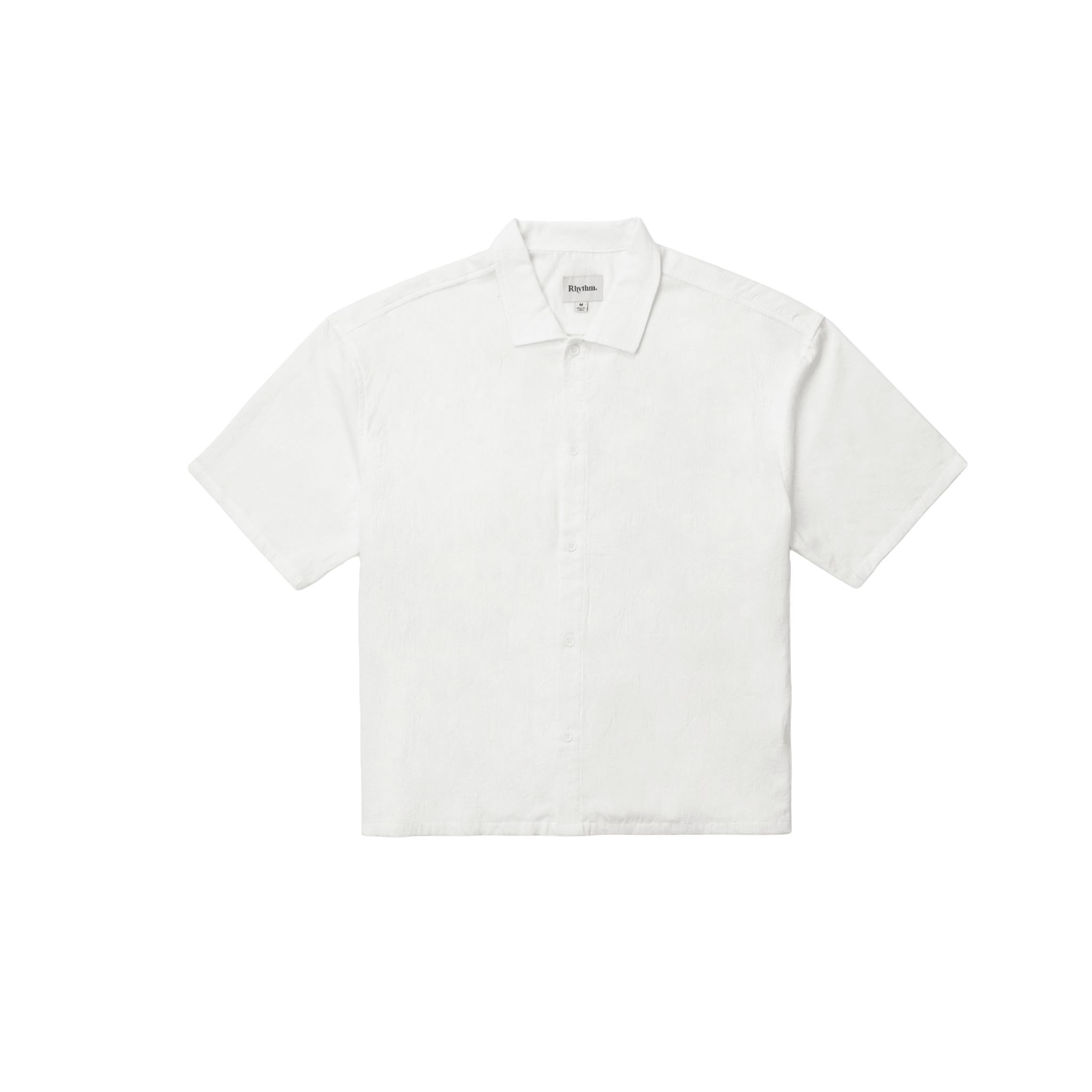 Rhythm Leads Relaxed Check Short Sleeve Shirt | White - 7B Boardshop