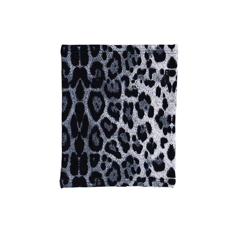 Autumn Lined Neck Gaiter - Cement Grid Fleece - 7B Boardshop