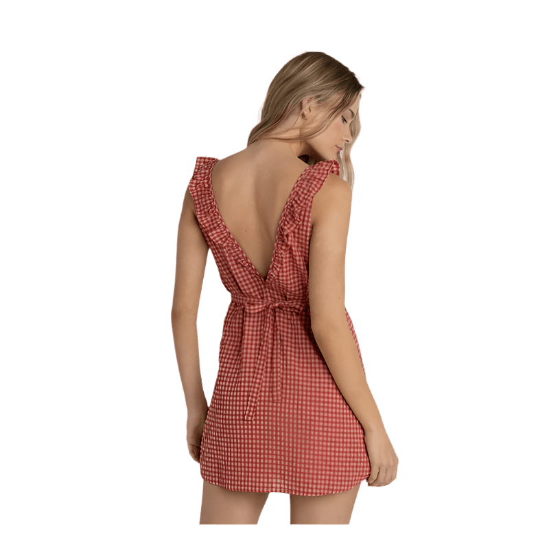 Rhythm - Lola Check Ruffle Mini Dress - 7B Boardshop
