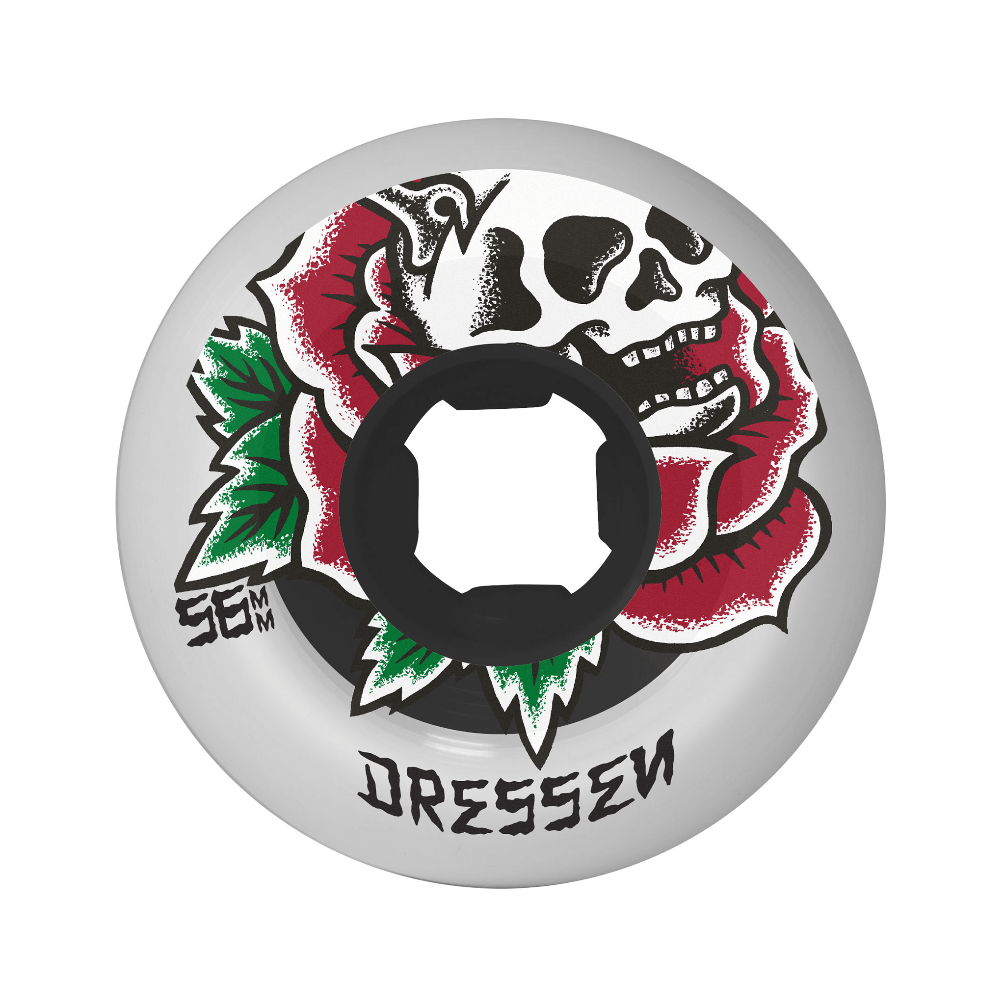 OJ Wheels Eric Dressen Rose Skull Double Duro 56mm Skateboard Wheels 99a/95a - 7B Boardshop