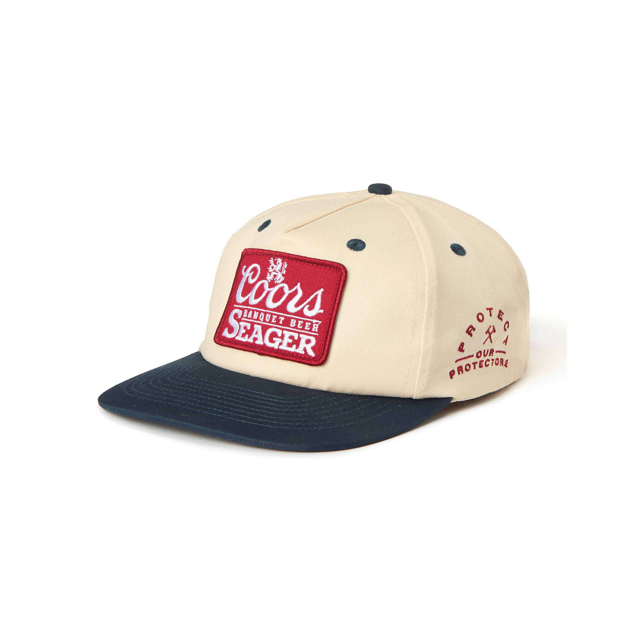 Seager X Coors Banquet Protect Or Protectors Snapback Cream/Navy - 7B Boardshop