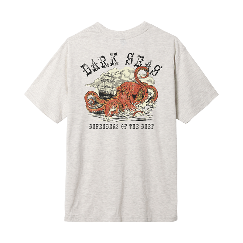 Dark Seas Perilous Mineral Men's S/S Tee – Heather Oatmeal - 7B Boardshop