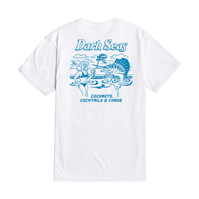 Dark Seas Pool Party Men's S/S Tee – White - 7B Boardshop
