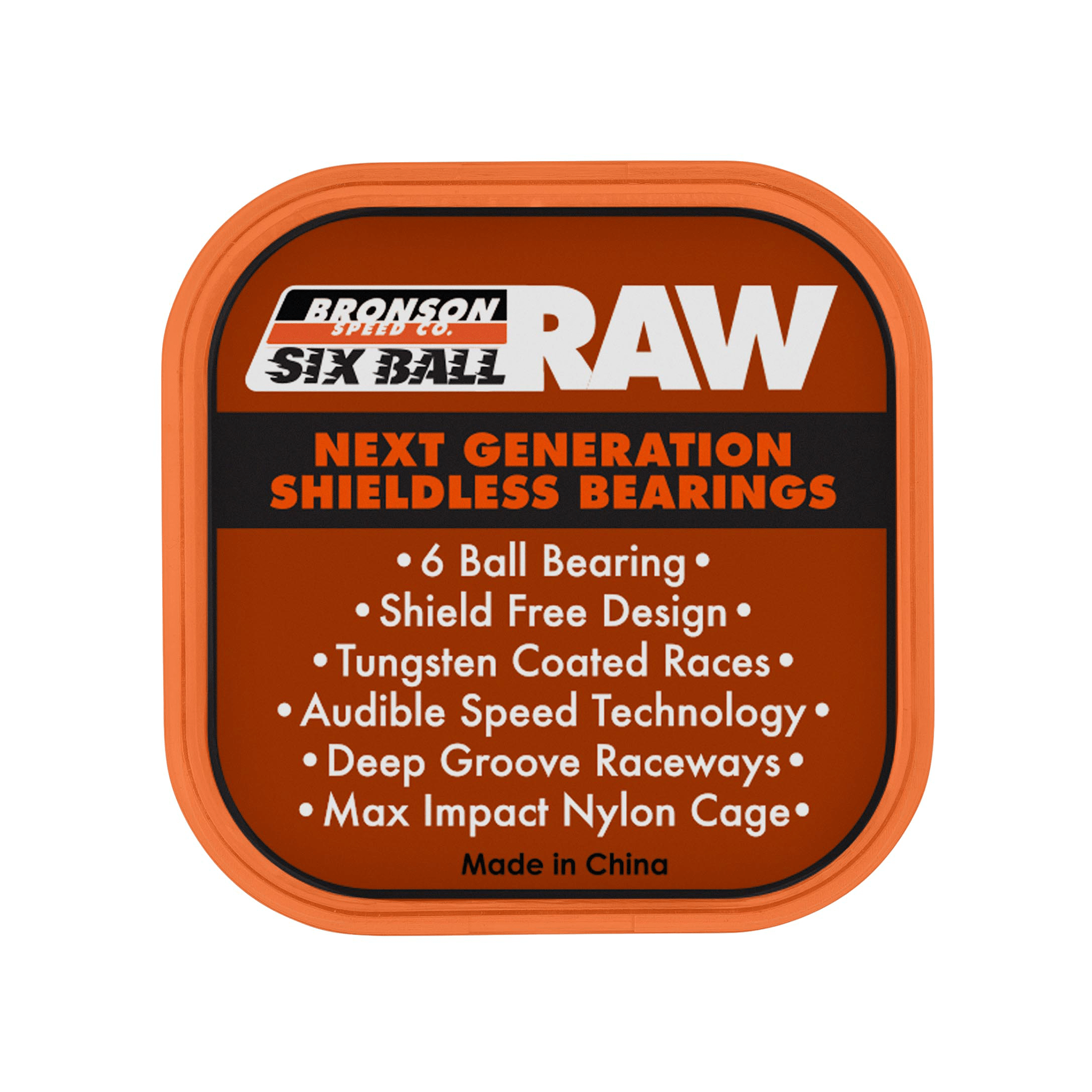 Bronson Six Ball RAW Bearings - 7B Boardshop