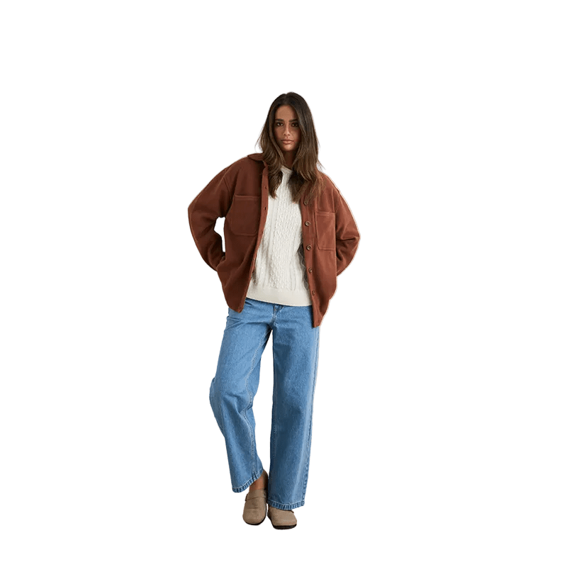 Rhythm Reverse Fleece Shacket - 7B Boardshop