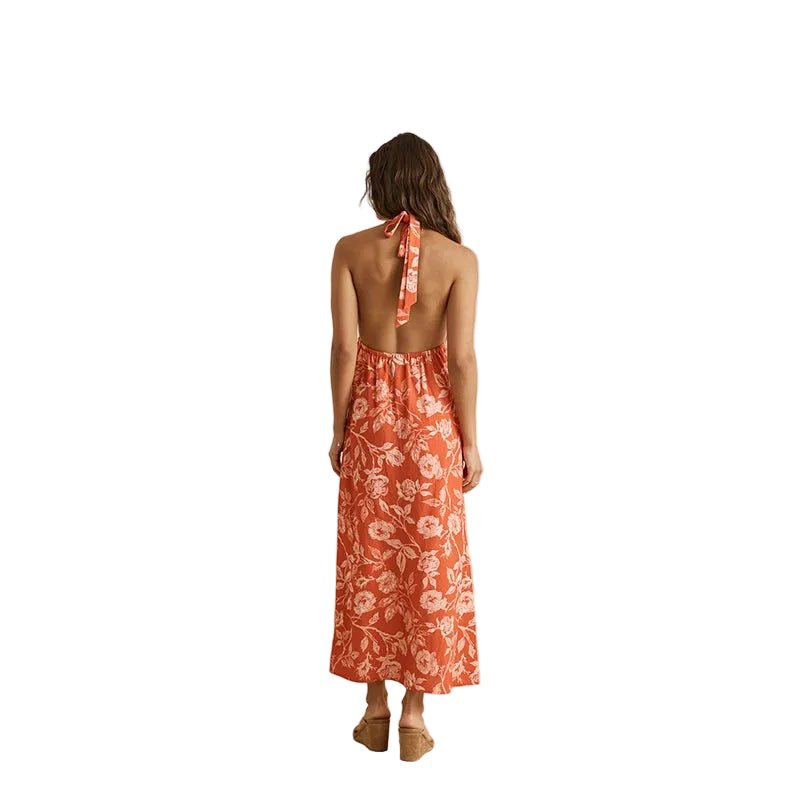 Rhythm Rosalie Floral Halter Neck Maxi Dress – Women's - 7B Boardshop