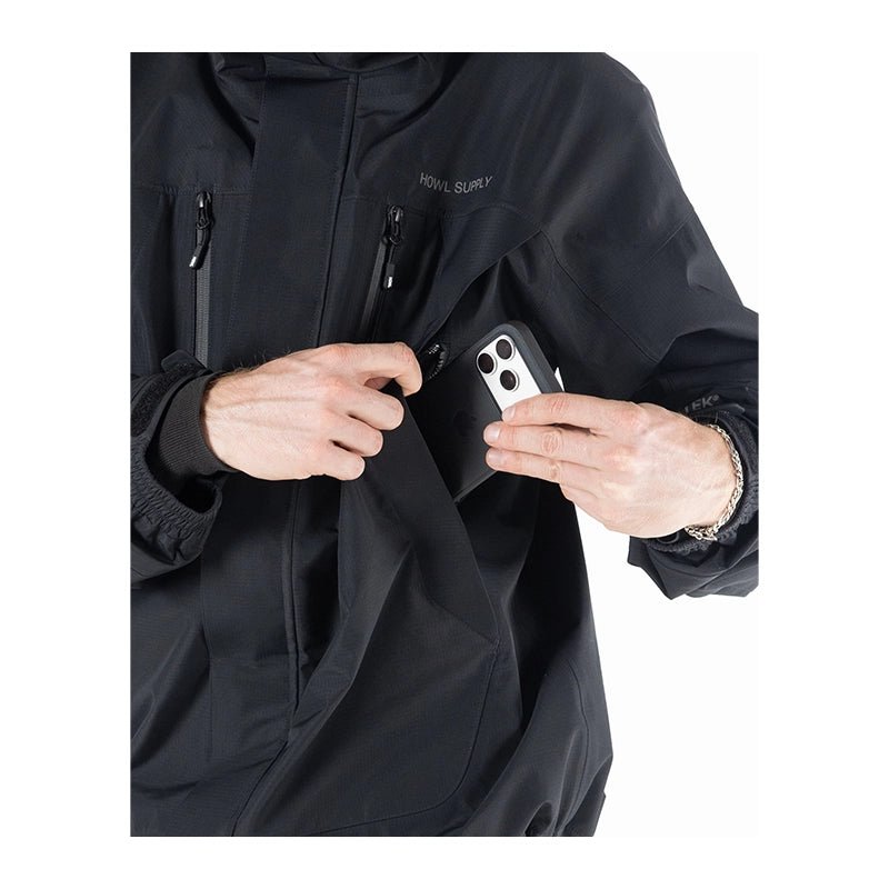 Howl Shell Snowboard Jacket - Black - 7B Boardshop