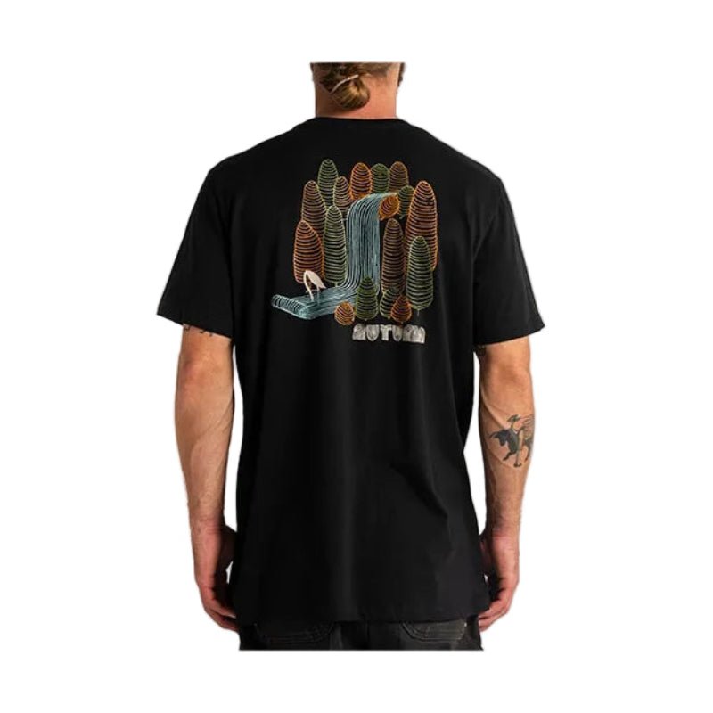 Autumn Soy Foliage Short Sleeve T-Shirt - Black - 7B Boardshop
