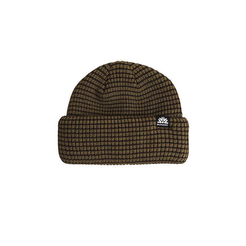 Autumn Stripe Double Roll Beanie - Shorty Fit - 7B Boardshop