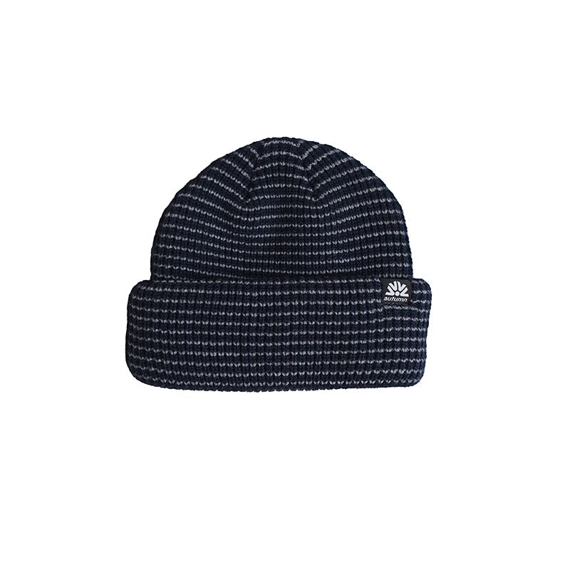 Autumn Stripe Double Roll Beanie - Shorty Fit - 7B Boardshop