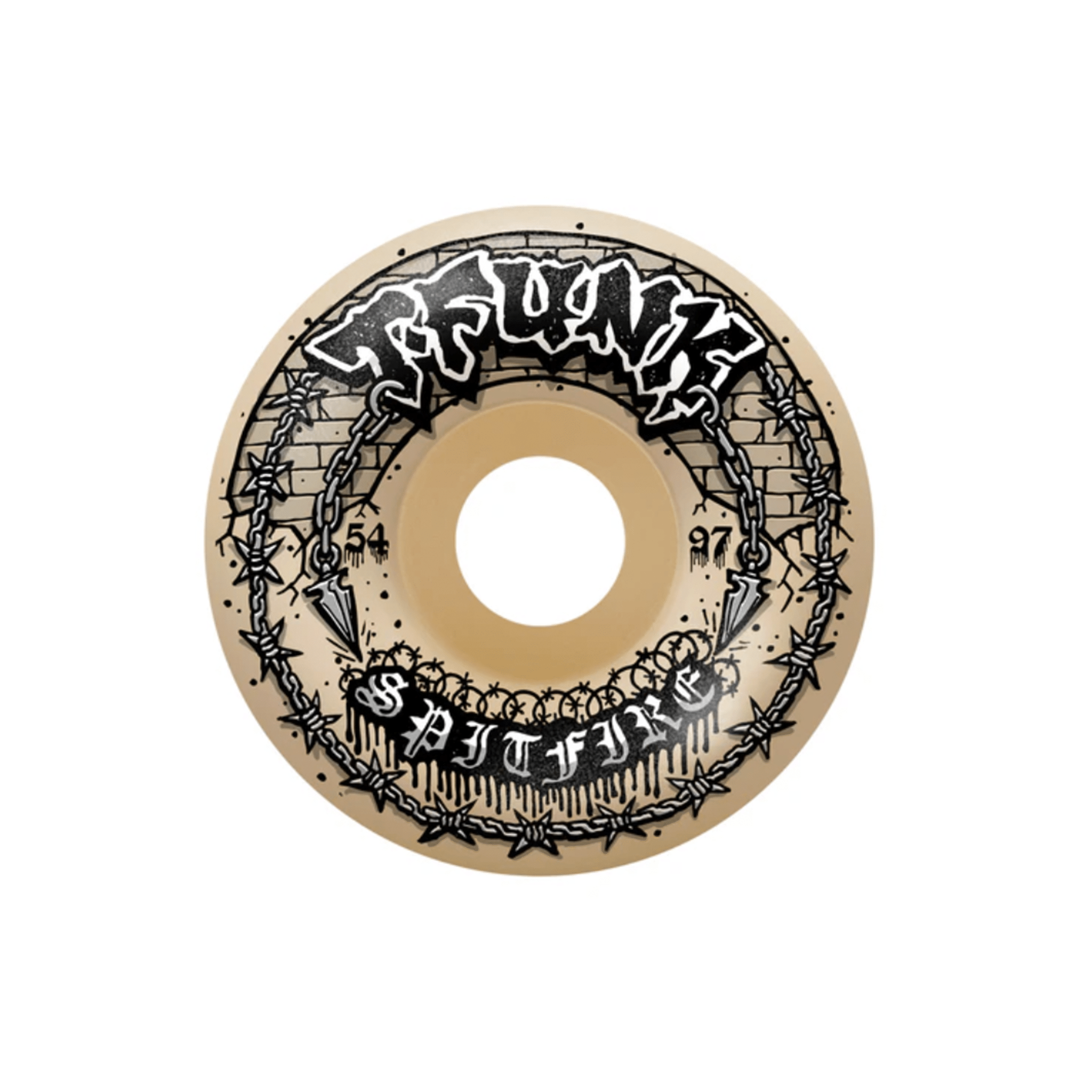 Spitfire Formula Four T - Funk 97a Raw Radial Full - 54mm - 7B Boardshop