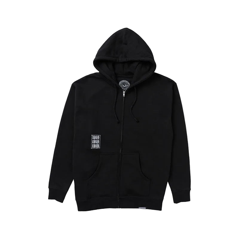 1910 The Holder Men's Zig Zag Zip Hoodie - Black - 7B Boardshop