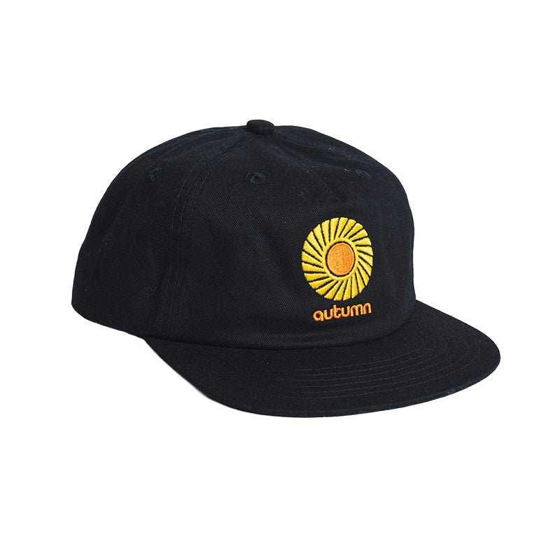 Autumn Headwear Twill Five Panel Snapback Hat - Black - 7B Boardshop
