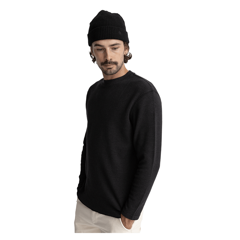 Rhythm Classic Waffle Knit Sweater – Men's - 7B Boardshop