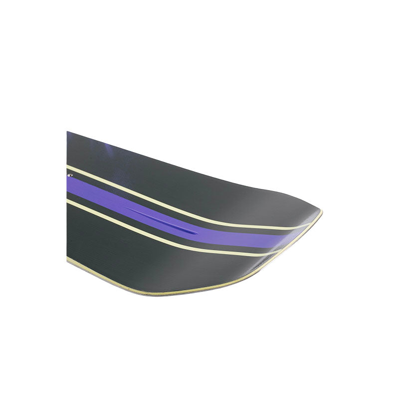View of the tail of a Rome snowboard