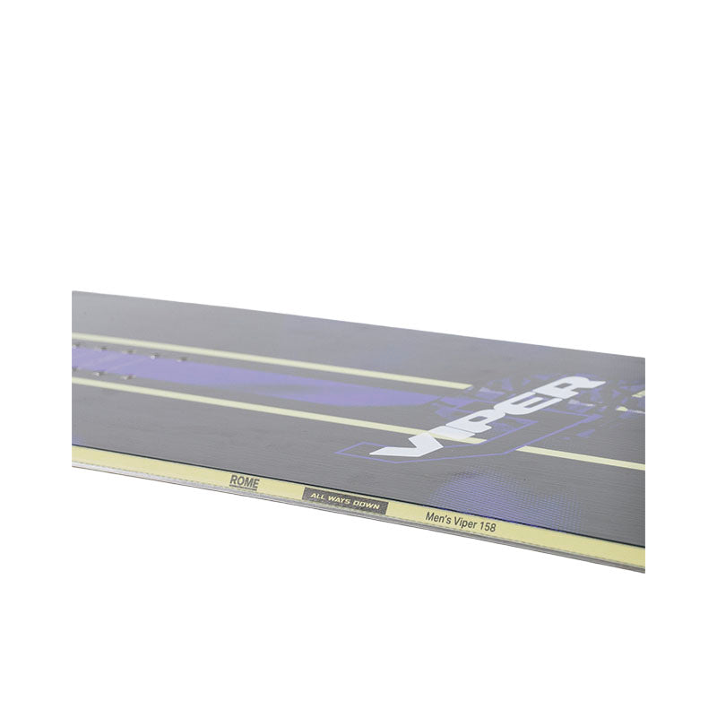 Sidewall view of a Rome snowboard