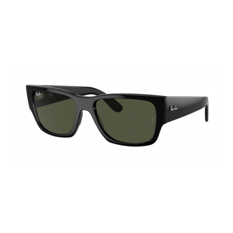 Ray Ban Carlos - Black W/Green - 7B Boardshop