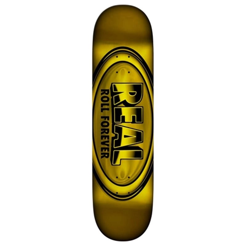 Real Skateboards DBX Oval Yellow 8.38" Full Shape Skateboard Deck - 7B Boardshop