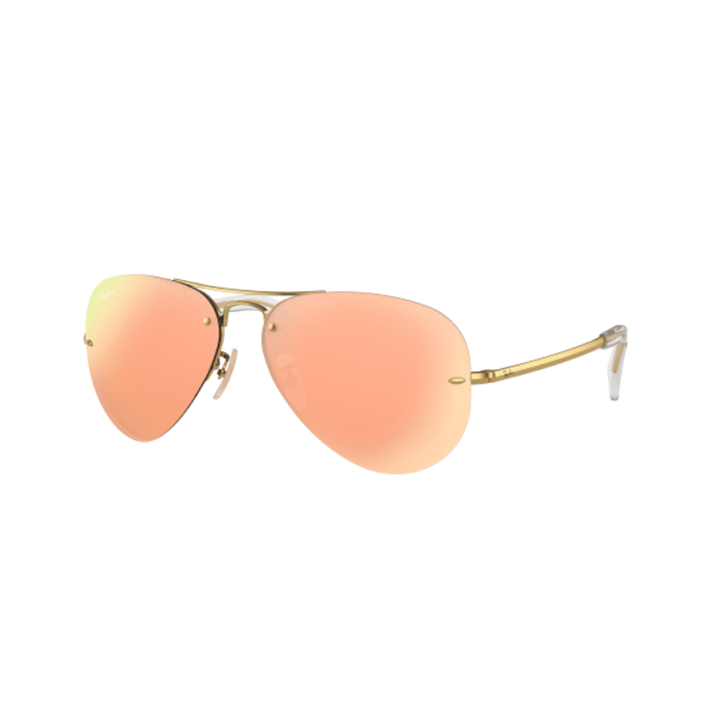 Ray Ban RB3449 Arista W/Light Brown Mirror Pink - 7B Boardshop