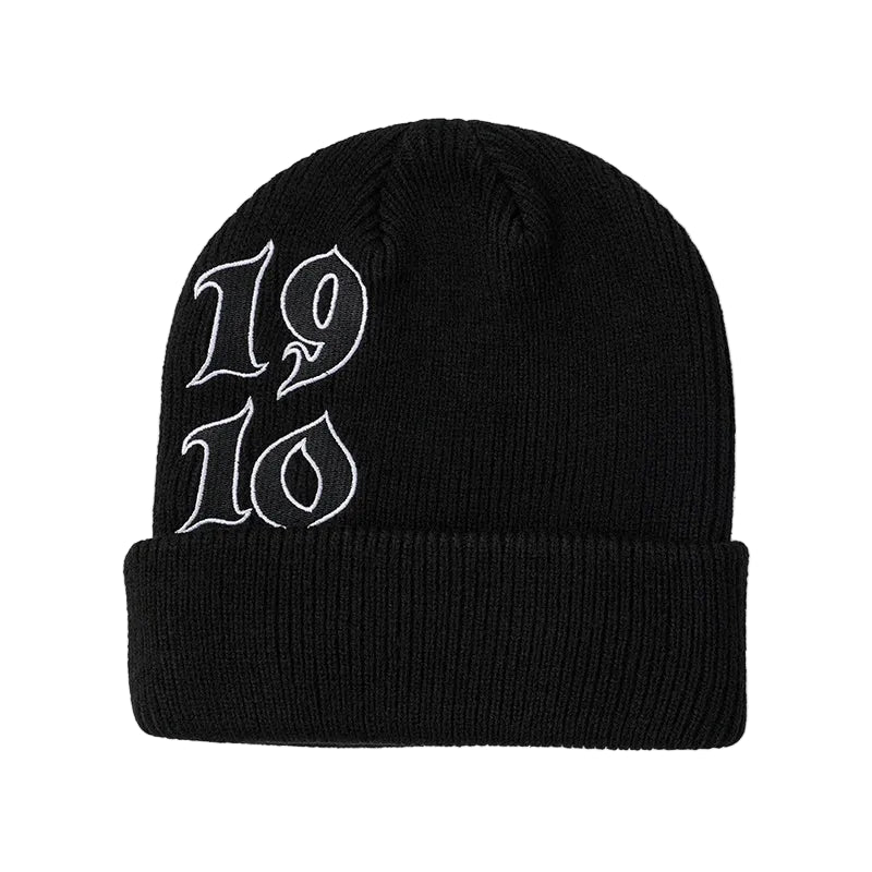 1910 Pocket Aces Beanie - Black / Orange - 7B Boardshop