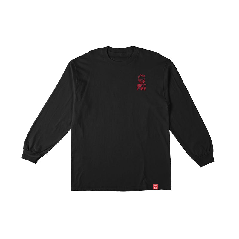 Spitfire Arch III Men's Long-Sleeve T-Shirt - Black - 7B Boardshop