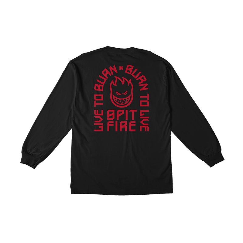 Spitfire Arch III Men's Long-Sleeve T-Shirt - Black - 7B Boardshop