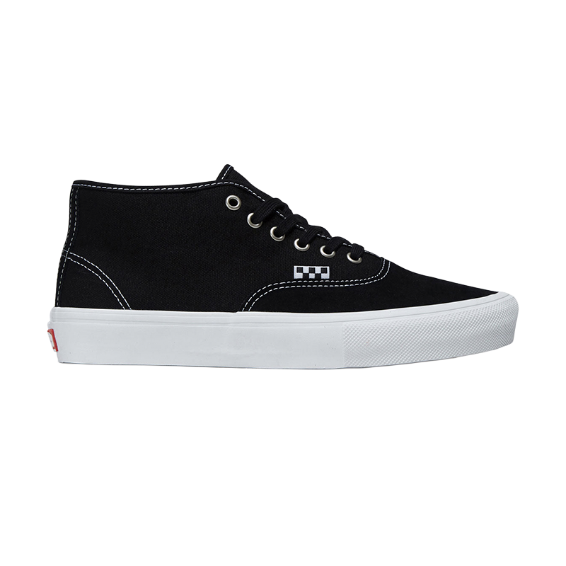 Black athletic shoe on a white background