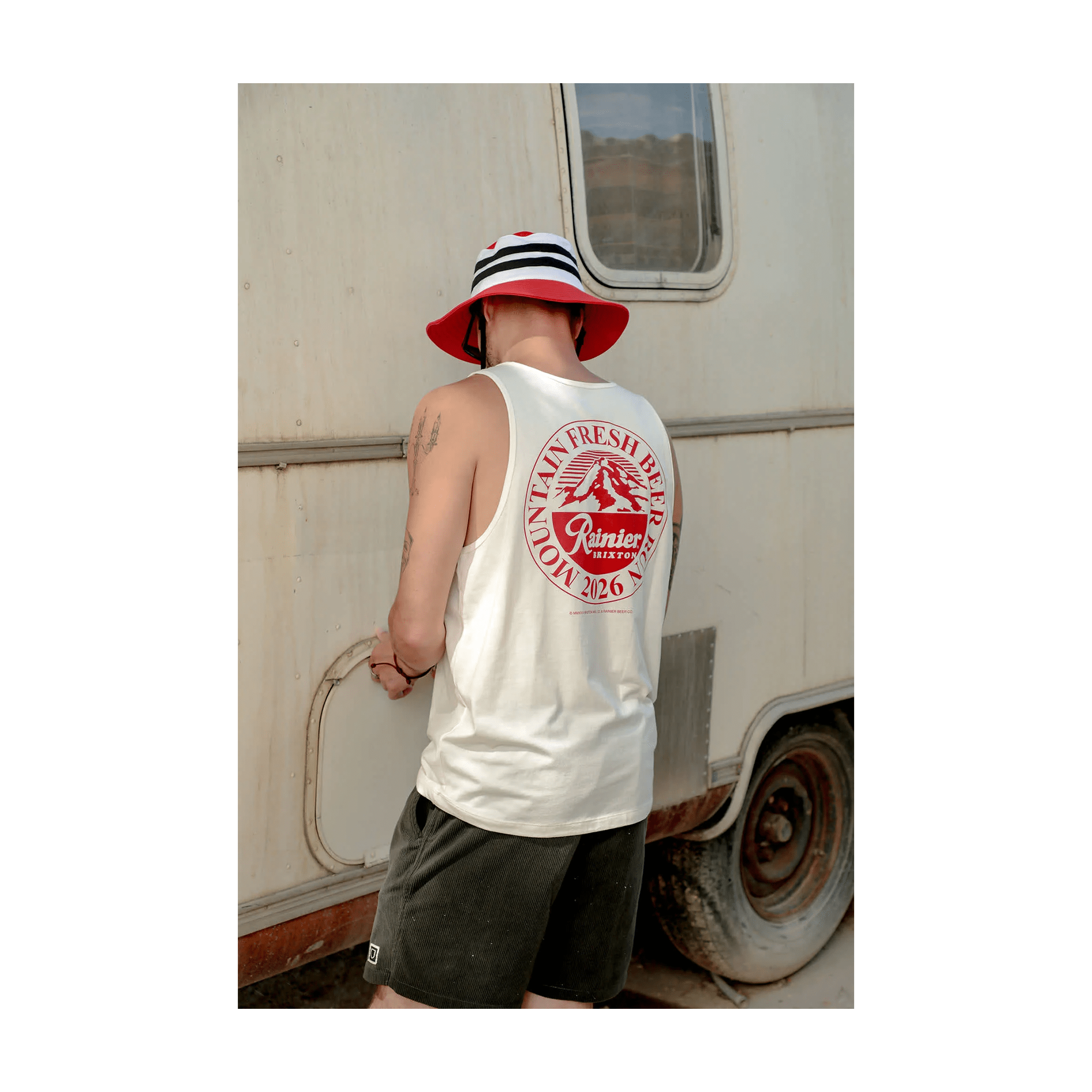 Brixton Rainier Beer Run Tank - Natural - 7B Boardshop