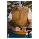 Seager Bison Duck Canvas Vest - Bronze - 7B Boardshop
